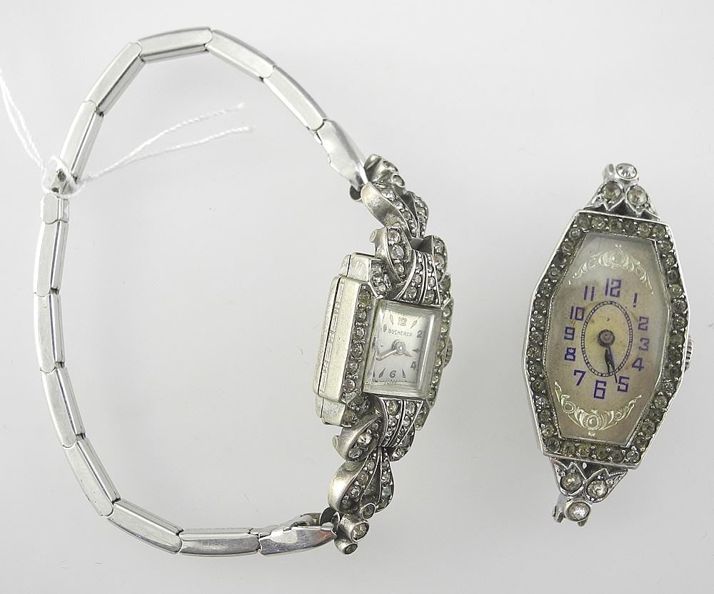 Two Lady's Wristwatches: Bucherer & Abla Watch Co., one with later strap: Two Lady's Wristwatches: Bucherer & Abla Watch Co., one with later strap