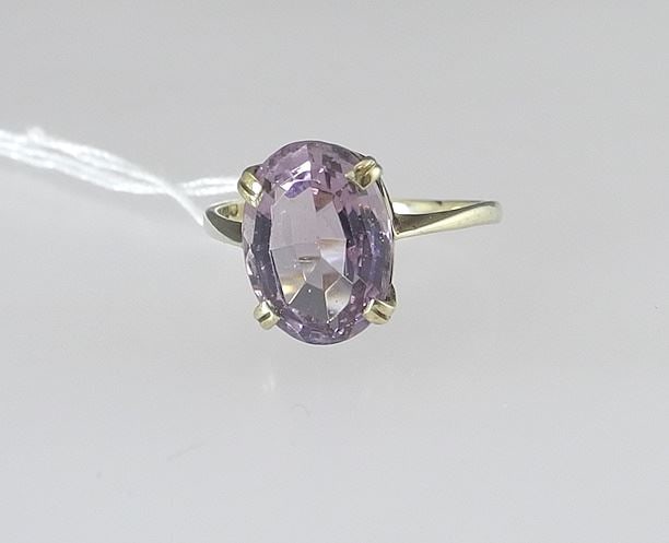 9ct Hallmarked Gold & Amethyst Ring, Size 6 3/4-7, 2.4g. (1 of 2)