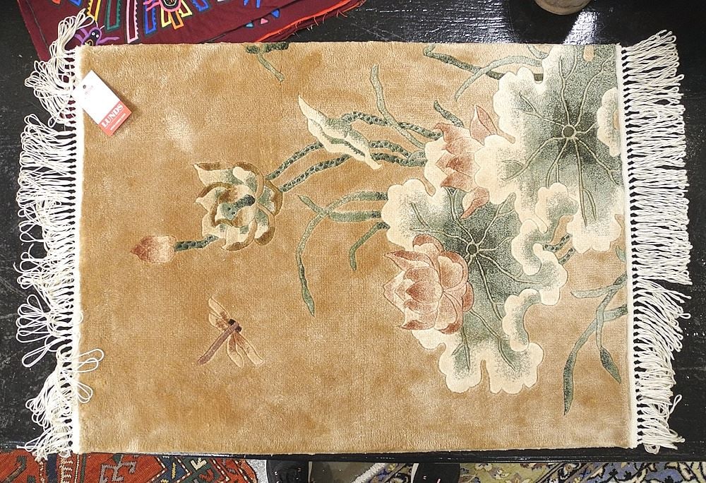 Chinese Silk Panel, 30 x 18".: Chinese Silk Panel, 30 x 18".