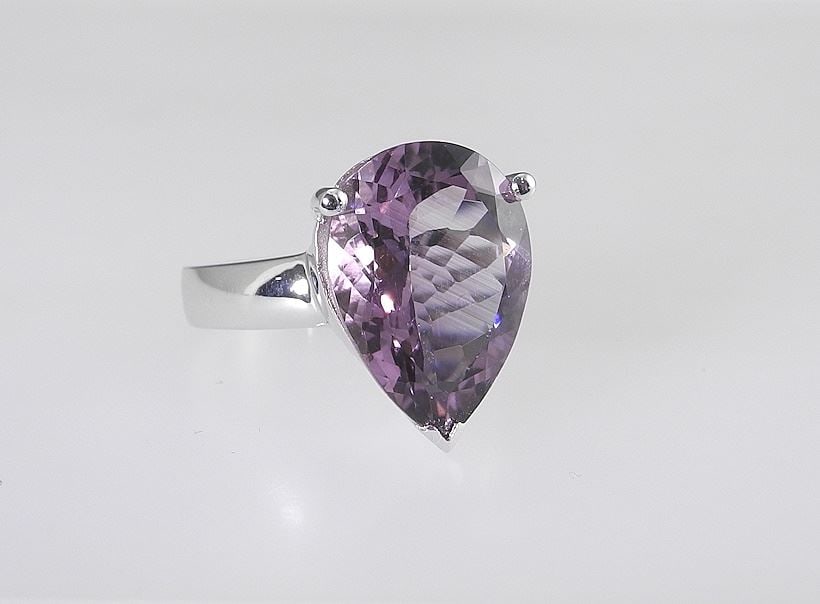 Sterling Silver (marked) & Amethyst Cocktail-Style Ring, Size 7, 7.1g. (1 of 4)