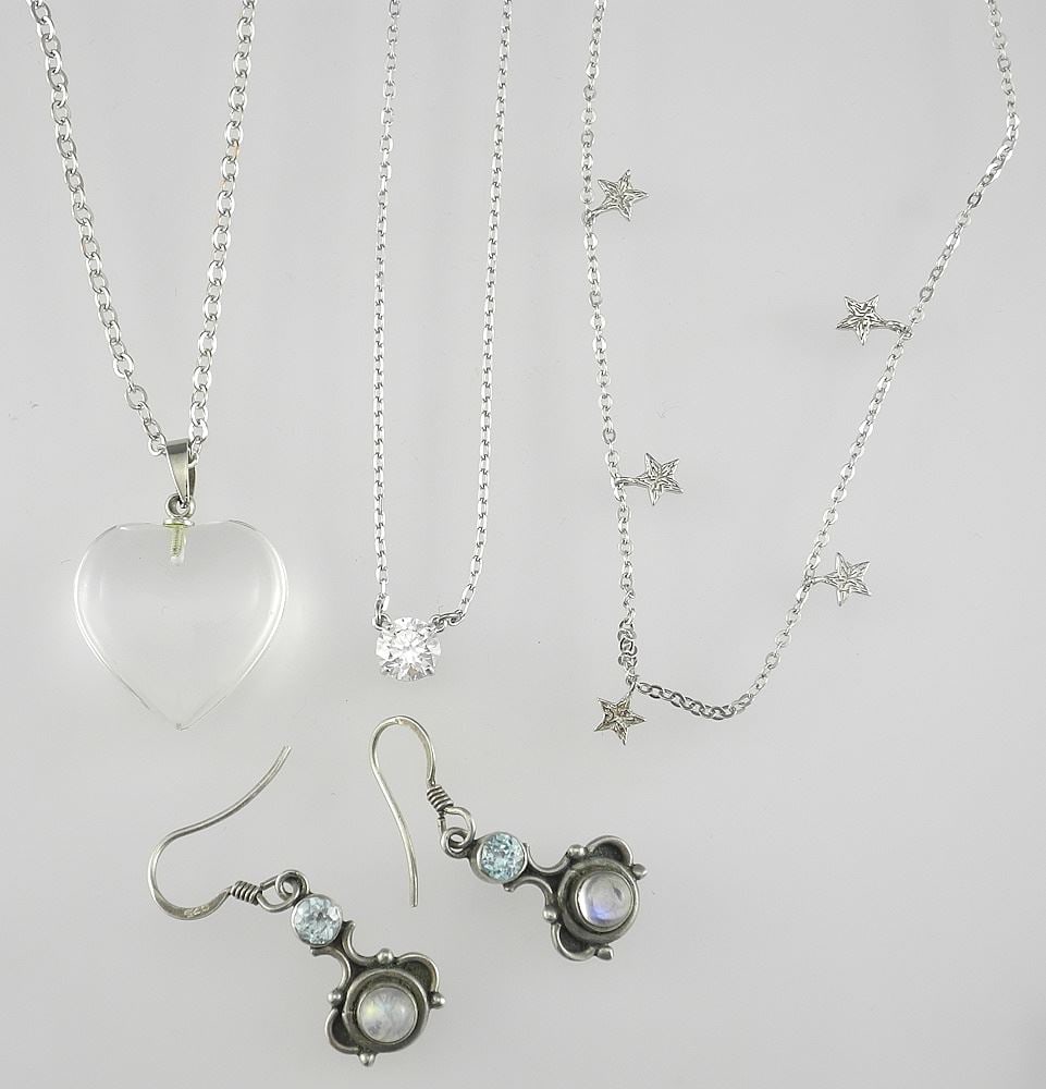 Two Swarovski Necklaces (with Swan mark) "With Love" Necklace.: Two Swarovski Necklaces (with Swan mark) "With Love" Necklace.