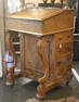 Mid 19th C. Burl Walnut Davenport Desk, 34"h.