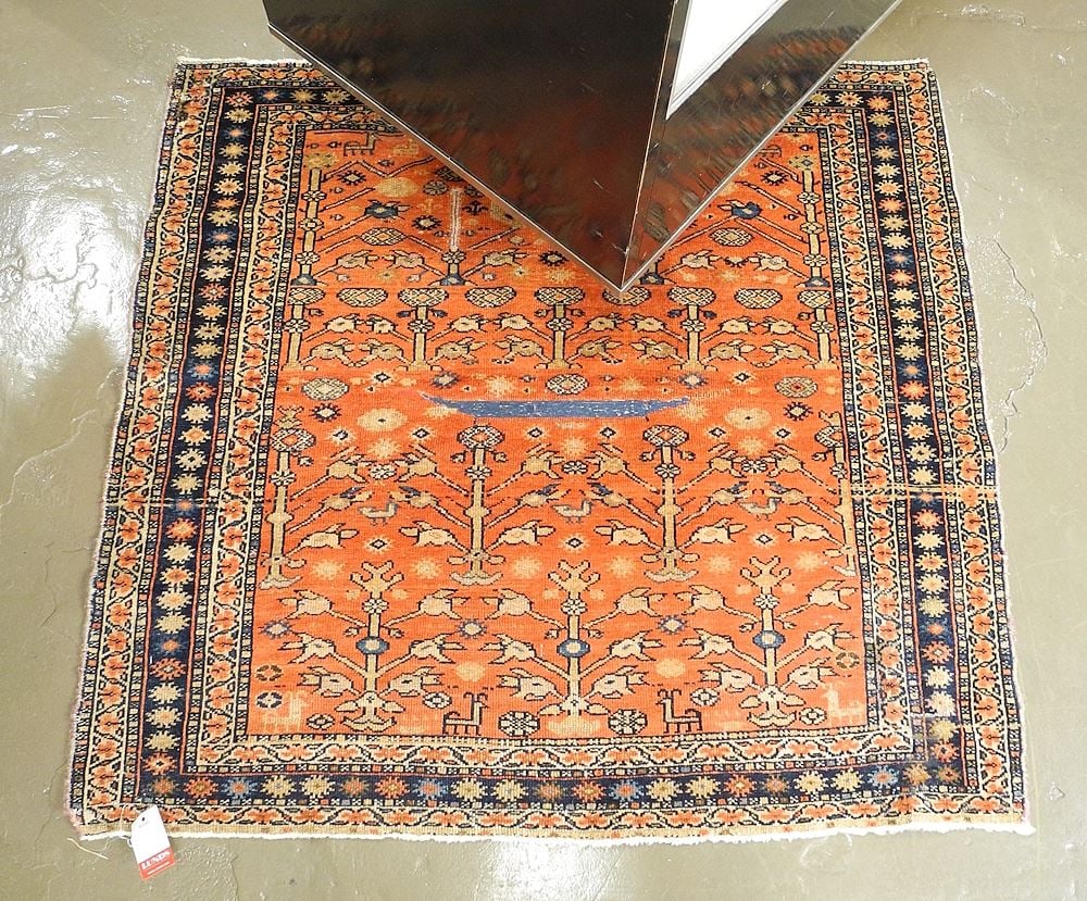 Iranian Shiraz Saddle Blanket, 40" x 42 1/2".: Iranian Shiraz Saddle Blanket, 40" x 42 1/2".