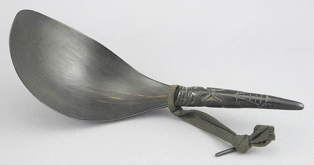 Old Northwest Coast Goat Horn Spoon, 7 1/8"L. (1 of 9)