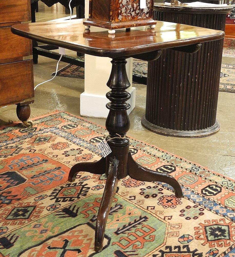 Georgian Mahogany Tilt Top Table, 27 5/8"h. (1 of 3)