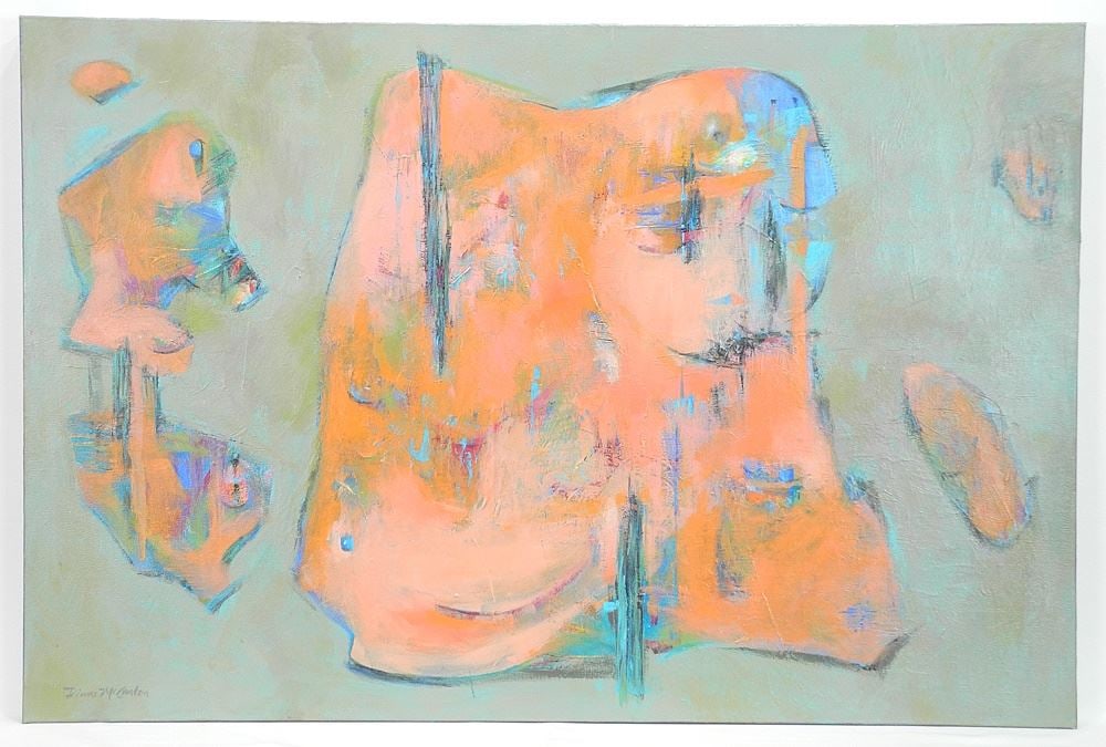 Acrylic on Canvas signed Diane McCarten, 24 x 36", "Non-objective Study". (1 of 5)