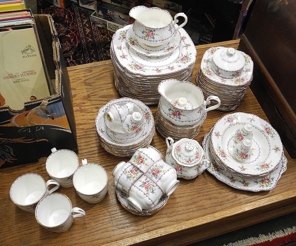 Set of Royal Albert "Petit Point" China. (1 of 2)