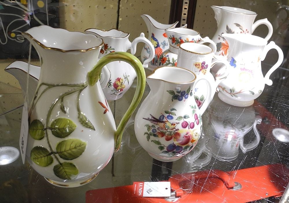 Collection of Various Royal Worcester Cream Jugs, Nine Pieces, 2 7/8 - 5"h. (1 of 1)