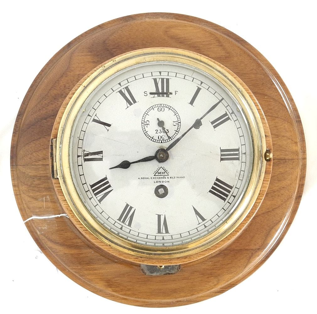 Dent Of London Ship's Wall Clock, Face 6" Dia. (1 of 2)