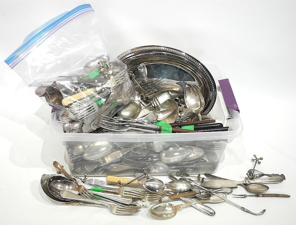 Collection of Estate Silver Plated Cutlery. (1 of 2)