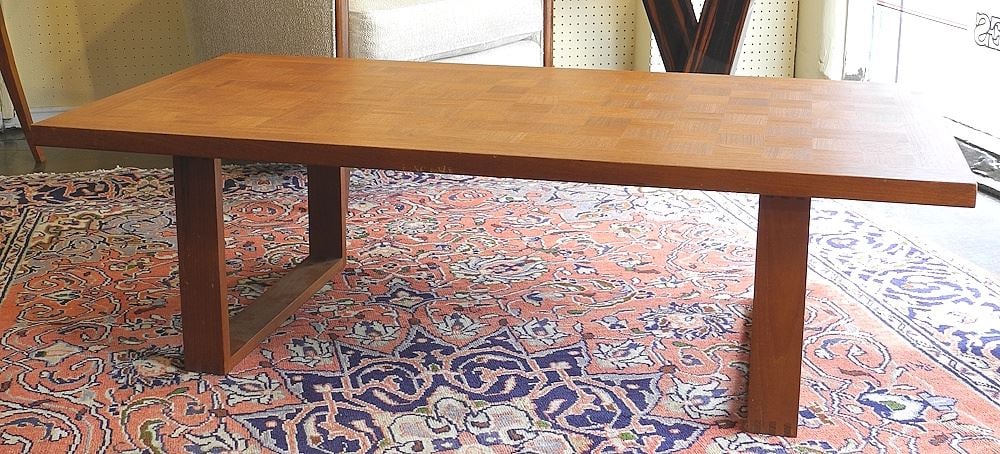 France & Son Danish Modern Teak Parquet Low Table. (1 of 7)