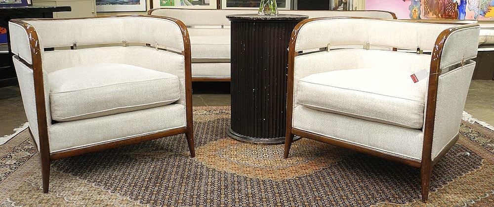 Pair of Caracole Armchairs, 29"h.: Pair of Caracole Armchairs, 29"h.