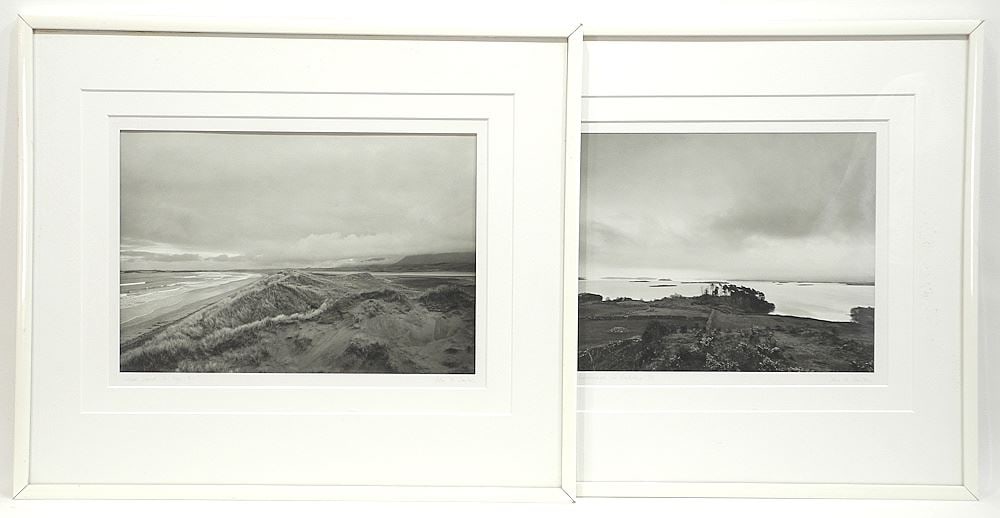 Two Photographs signed John A. Davies, 9 1/2 x 14", "Lough Arril" & "Conors Island". (1 of 5)