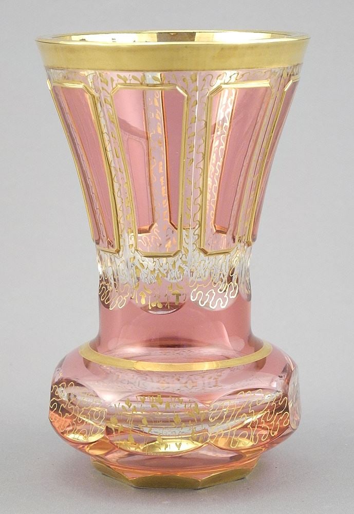 Moser Gilt Overlay Vase, C.1900, 5"h. (1 of 1)