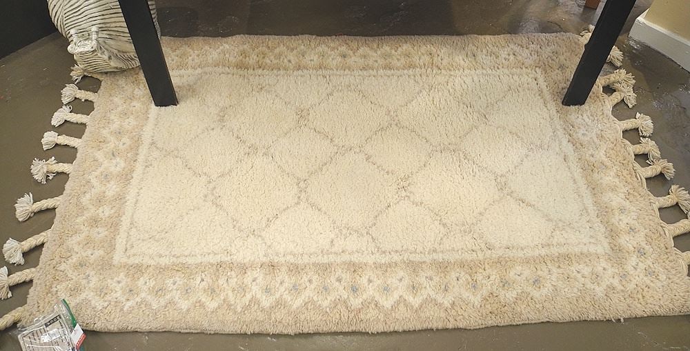 Hand Knotted Moroccan Carpet Approximately 4' X 7'. (1 of 3)