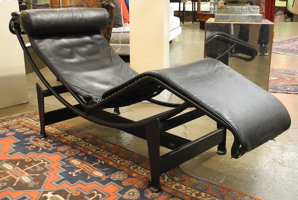 Cassina LC4 Chaise Lounge, Base signed.: Cassina LC4 Chaise Lounge, Base signed.