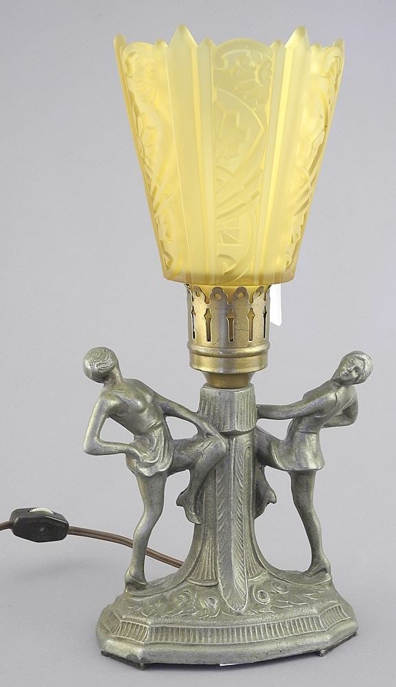 C.1930's Cast Metal Table Lamp, 12 1/2"h. (1 of 4)