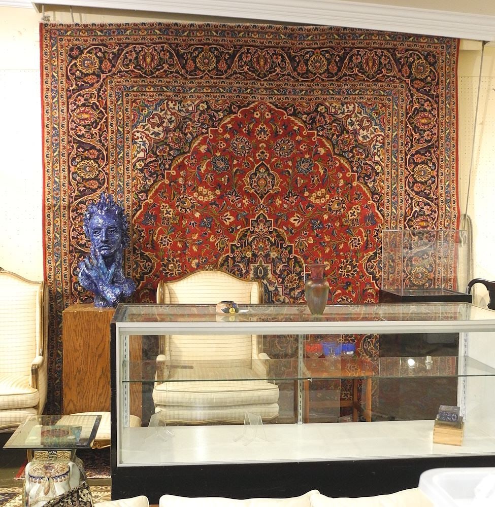 Kashan Carpet Approximately 11'10" x 9'2". (1 of 4)