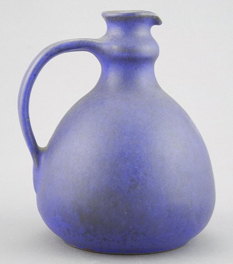 Pottery Cruet Jug Monogrammed JG (Jan Grove), 5 1/2"h.: Pottery Cruet Jug Monogrammed JG (Jan Grove), 5 1/2"h.