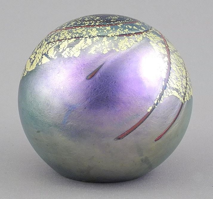 Robert Held Art Glass Paperweight, 3" Diameter. (1 of 4)