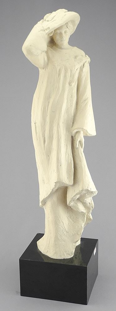 Austin Productions Inc. Sculpture signed Sever, 23 1/2"h, "Impressionist Girl".: Austin Productions Inc. Sculpture signed Sever, 23 1/2"h, "Impressionist Girl".