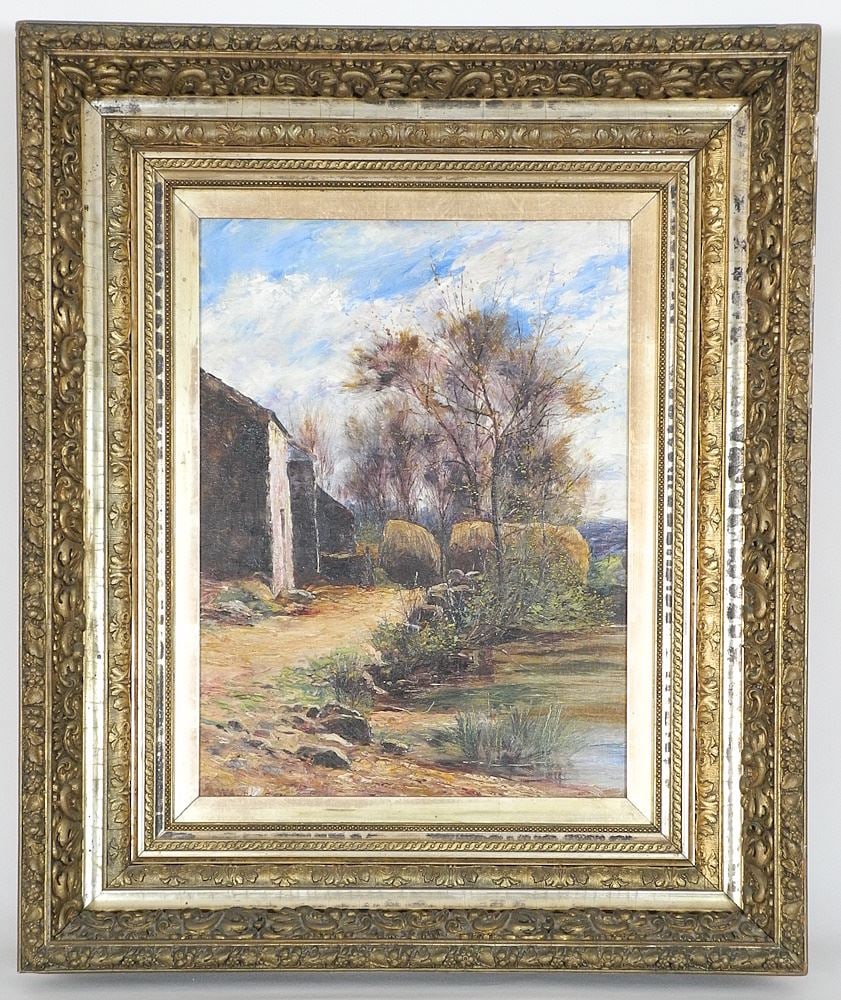 Oil on Canvas Monogrammed AWA, 20" x 15",: Oil on Canvas Monogrammed AWA, 20" x 15",