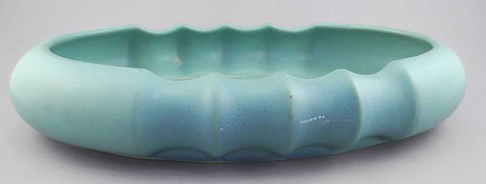Van Briggle Pottery Oval Bowl, 15 1/2".: Van Briggle Pottery Oval Bowl, 15 1/2".