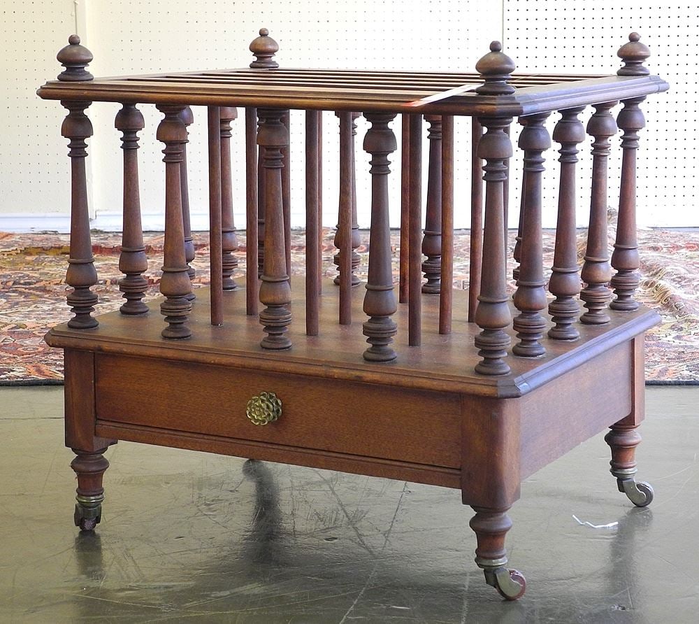 Late 19th C. Mahogany Canterbury, 21 3/4"h.: Late 19th C. Mahogany Canterbury, 21 3/4"h.