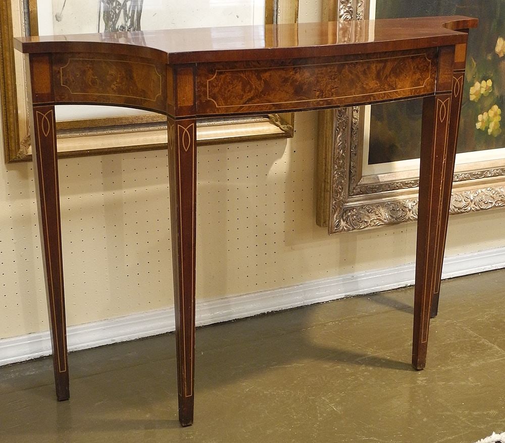 Inlaid Mahogany Console Table, 30" h. (1 of 3)