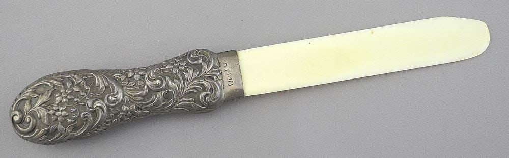 Hallmarked Silver Paginator, 9 5/8"L , NO EXPORT. (1 of 4)
