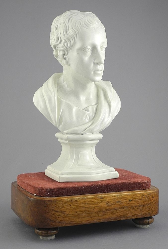 Creamware C1870 Bust of Alexander Pope Modelled By Ralph Wood, 9" Without Stand: Creamware C1870 Bust of Alexander Pope Modelled By Ralph Wood, 9" Without Stand