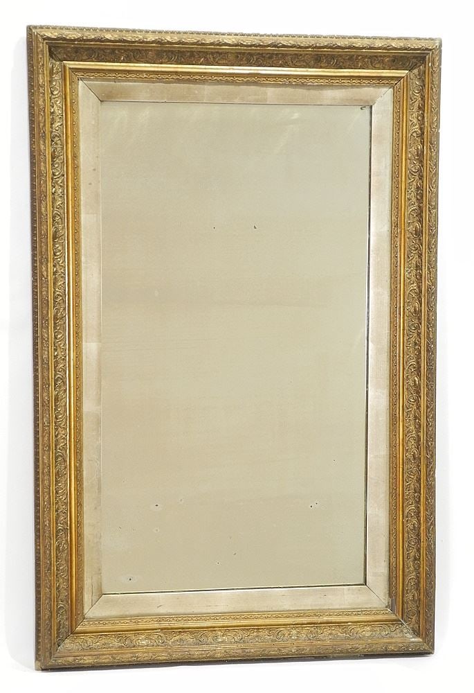 Antique Gilt Framed Mirror, 35" x 23 1/4". (1 of 3)
