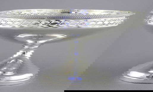 Mappin & Webb Hallmarked Silver Compote 3 7/8 & 7 7/8" Diameter, 309 g.: Mappin & Webb Hallmarked Silver Compote 3 7/8 & 7 7/8" Diameter, 309 g.