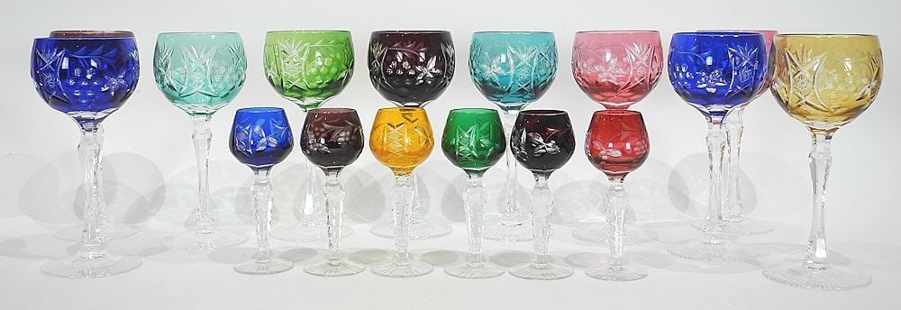 Collection of Bayel Vineyard Grape Stemware.: Collection of Bayel Vineyard Grape Stemware.