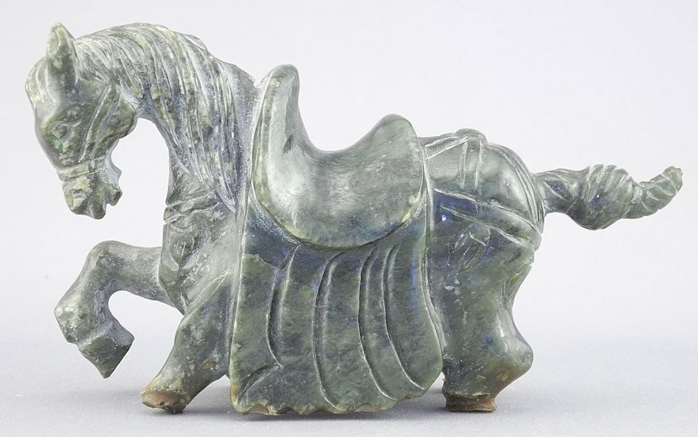 Chinese Jade Horse, Legs Noted, 5 3/8" Long. (1 of 2)