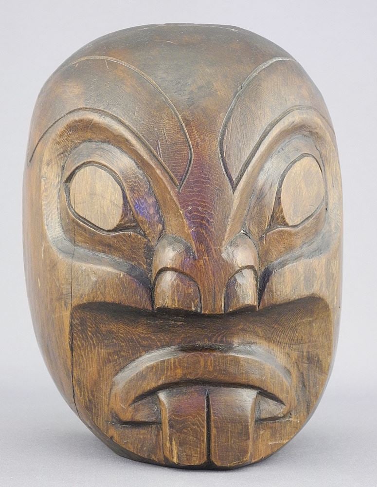 Kwagiulth Mask-Style Carving signed Doug Cranmer, 6 3/8"h. (1 of 3)