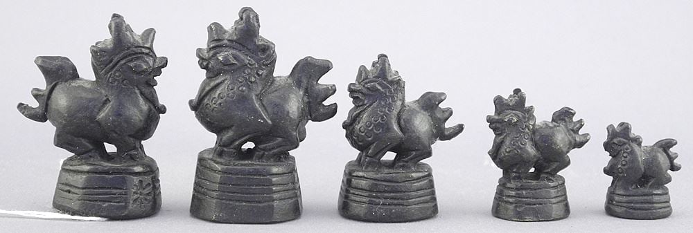 Collection of Burmese Hinthea Opium Weights.: Collection of Burmese Hinthea Opium Weights.