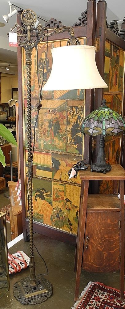 Vintage Milcast MC53 Cast Metal Floor Lamp, 61"h. (1 of 2)