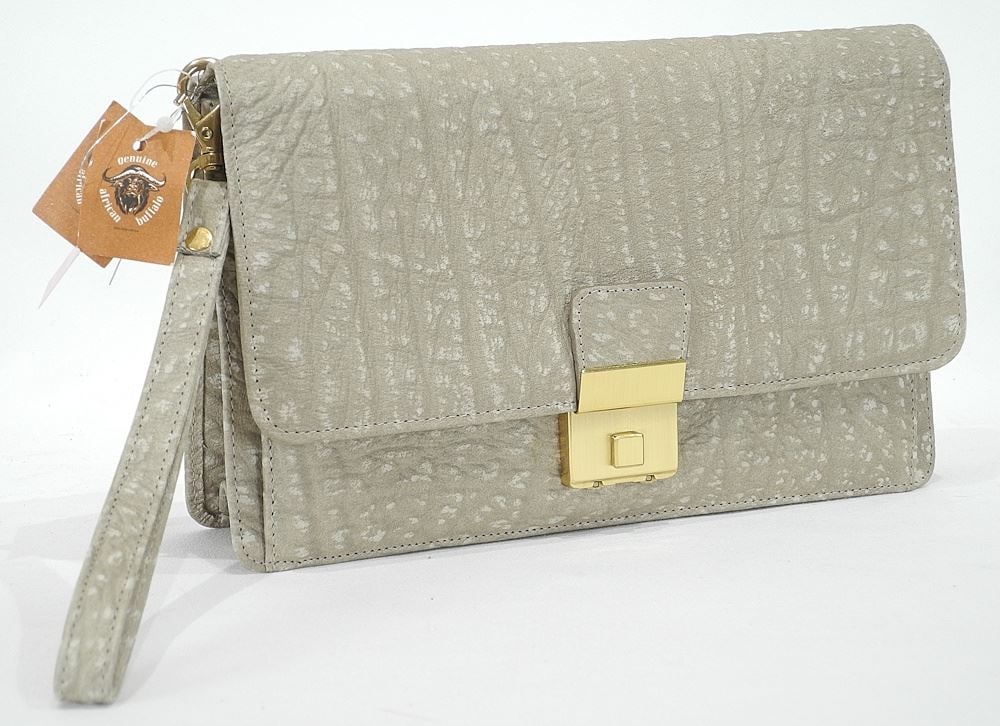 South African Buffalo Hide Purse, 10"w. (1 of 2)