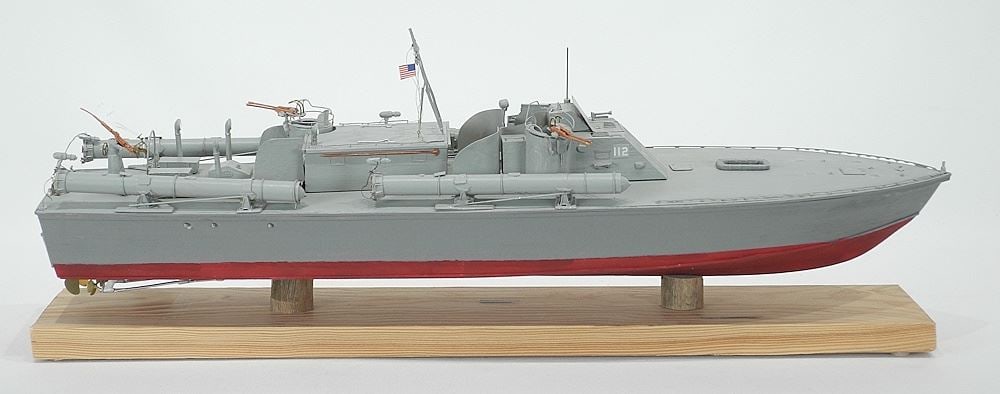 Ship's Model: "PT 112", 20 1/2"L.: Ship's Model: "PT 112", 20 1/2"L.