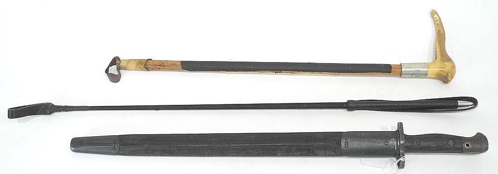 Wilkinson Pattern 1907 Bayonet & Two Riding Crops. (1 of 2)