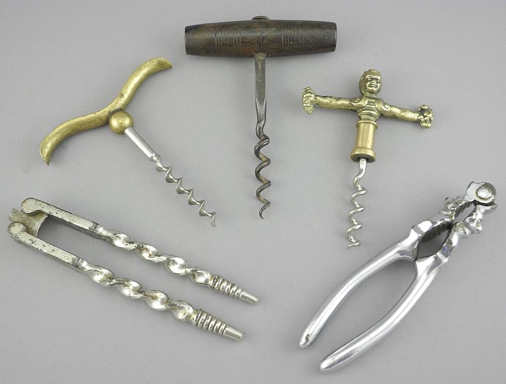 Collection of Vintage Corkscrews & Nut Crackers, 4 3/8" - 5 5/8"L. (1 of 1)