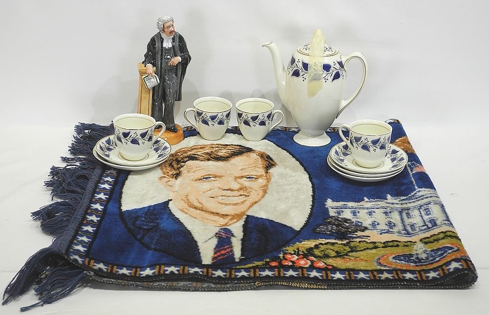 P & C Italian Tapestry, 19 1/2 x 40" , "JFK & Bobby Kennedy". (1 of 2)