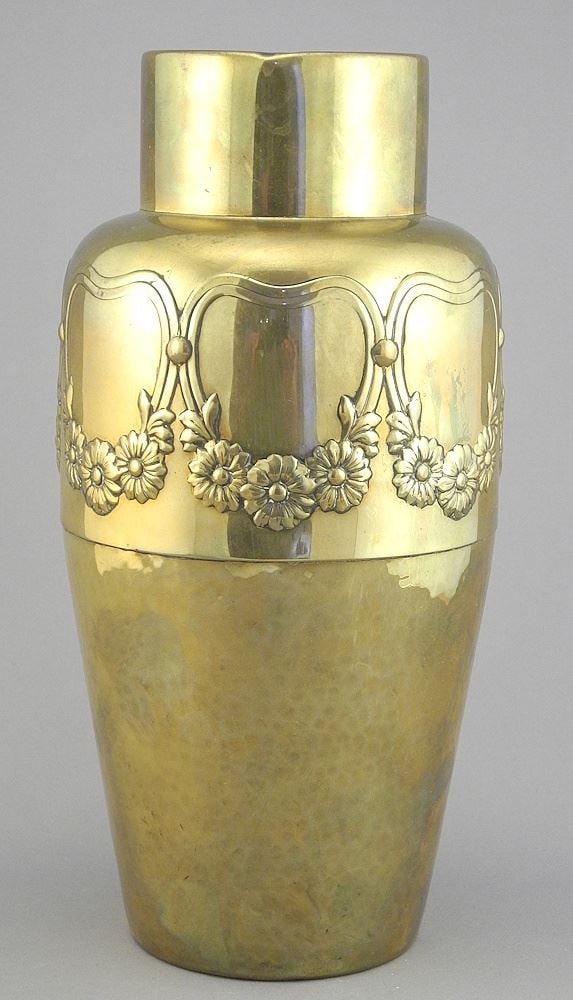 WMF Brass Vase, C.1900, 10"h. (1 of 3)
