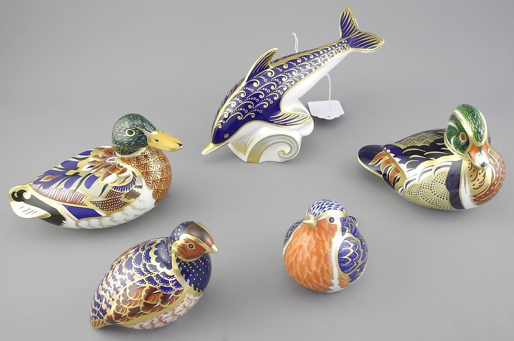 Five Royal Crown Derby Imari Paper Weights. (1 of 4)