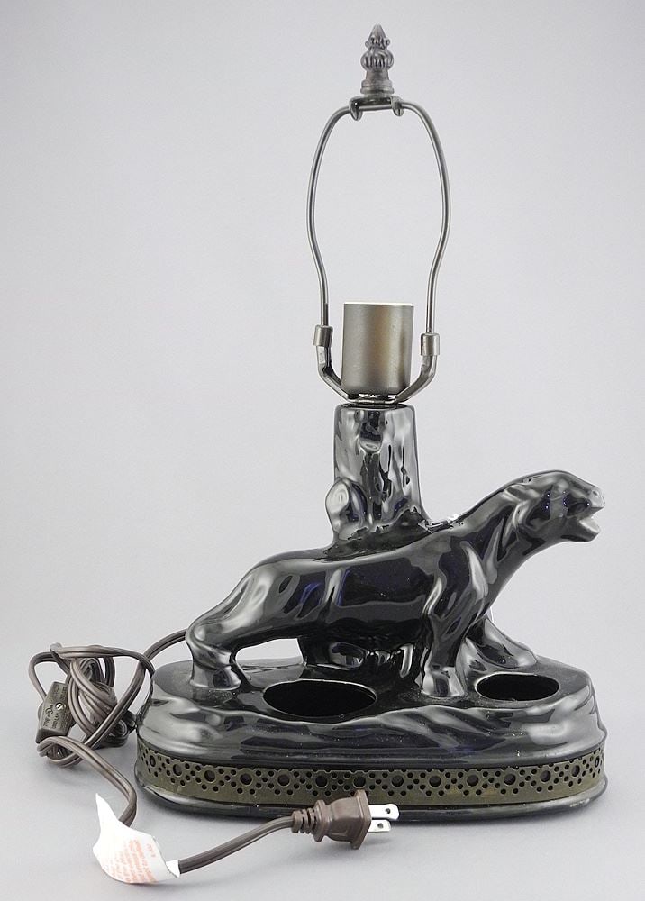 1950's Panther Radio Lamp, 16"h (no shade).: 1950's Panther Radio Lamp, 16"h (no shade).