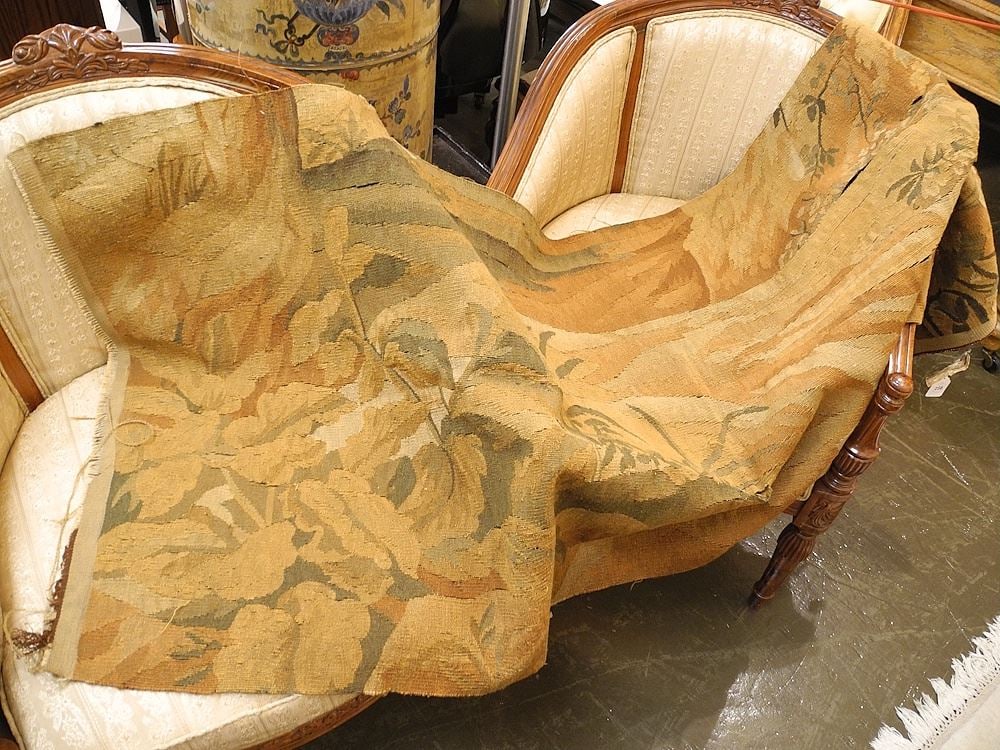 Handmade Tapestry signed Aubusson Tapestry Hand Made, 80 x 28". (1 of 1)