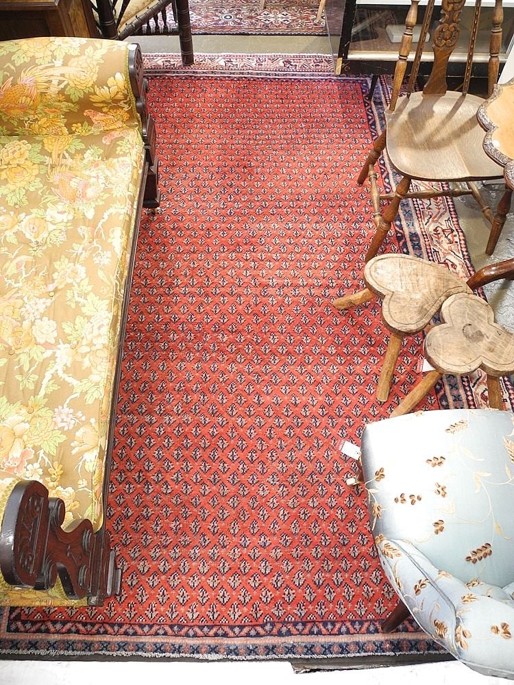 Hand Knotted Sarouk Carpet Approximately 5'9" x 8'10". (1 of 3)