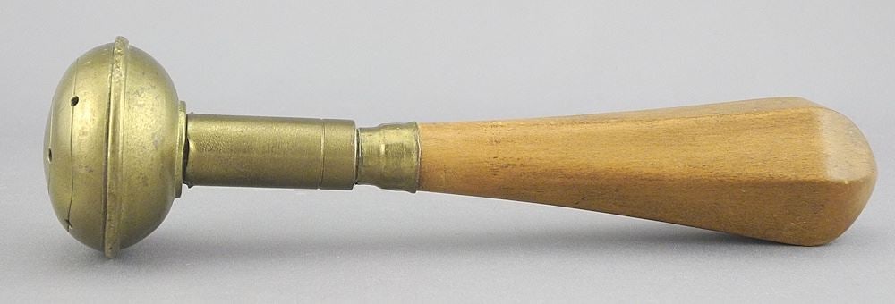 Brass & Maple Aspergillum, 6 3/4"L: Brass & Maple Aspergillum, 6 3/4"L