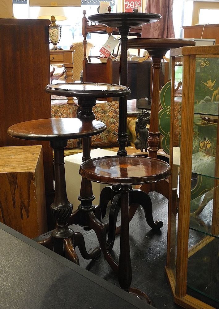 6 Various Tripod and Other Occasional Tables, Tallest 31 3/4": 6 Various Tripod and Other Occasional Tables, Tallest 31 3/4"